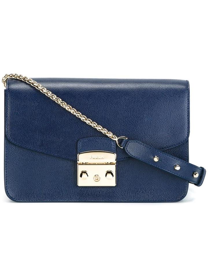Furla Flap Closure Shoulder Bag, Women's, Blue