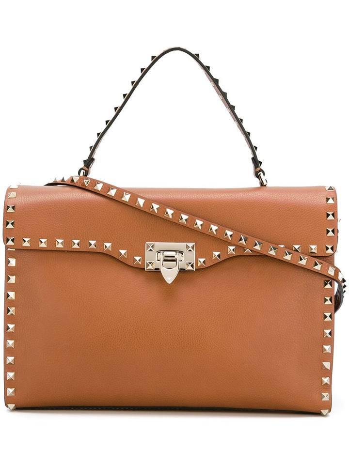 Valentino 'rockstud' Shoulder Bag, Women's, Brown