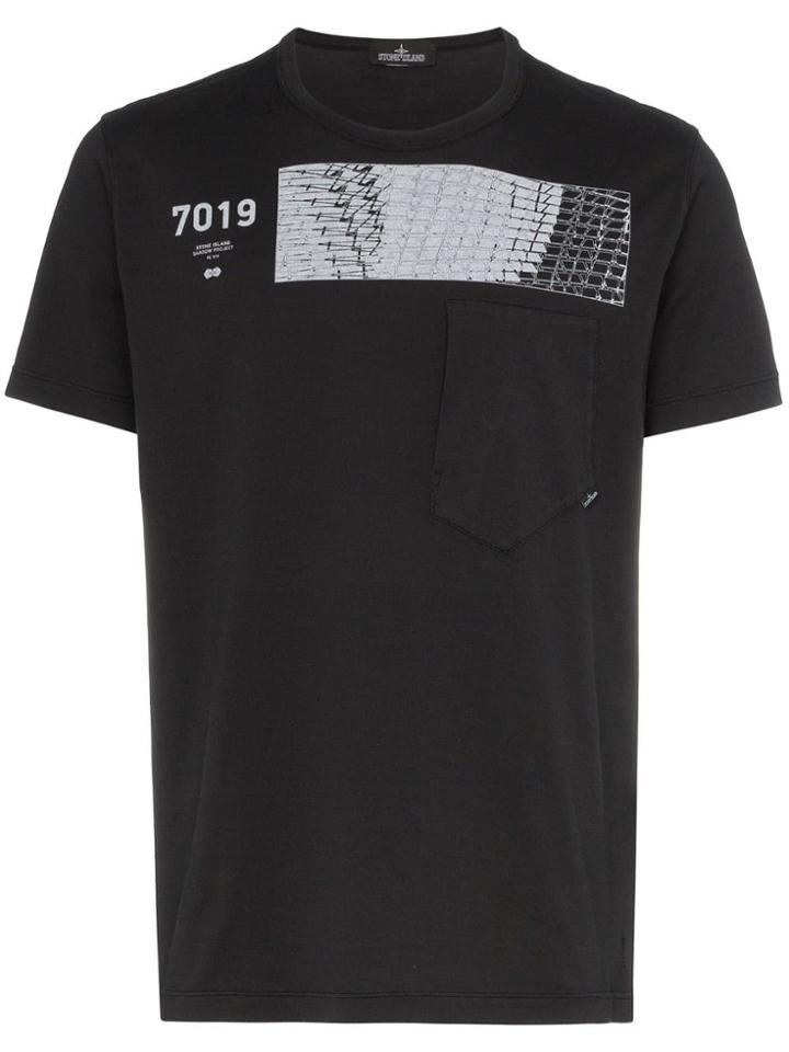 Stone Island Shadow Project Cxado 7019 Print Cotton T-shirt - Black