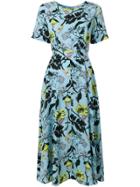 Essentiel Antwerp Floral Print Midi Dress - Blue