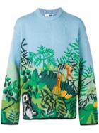 Kenzo Embroidered Long-sleeve Sweater - Blue