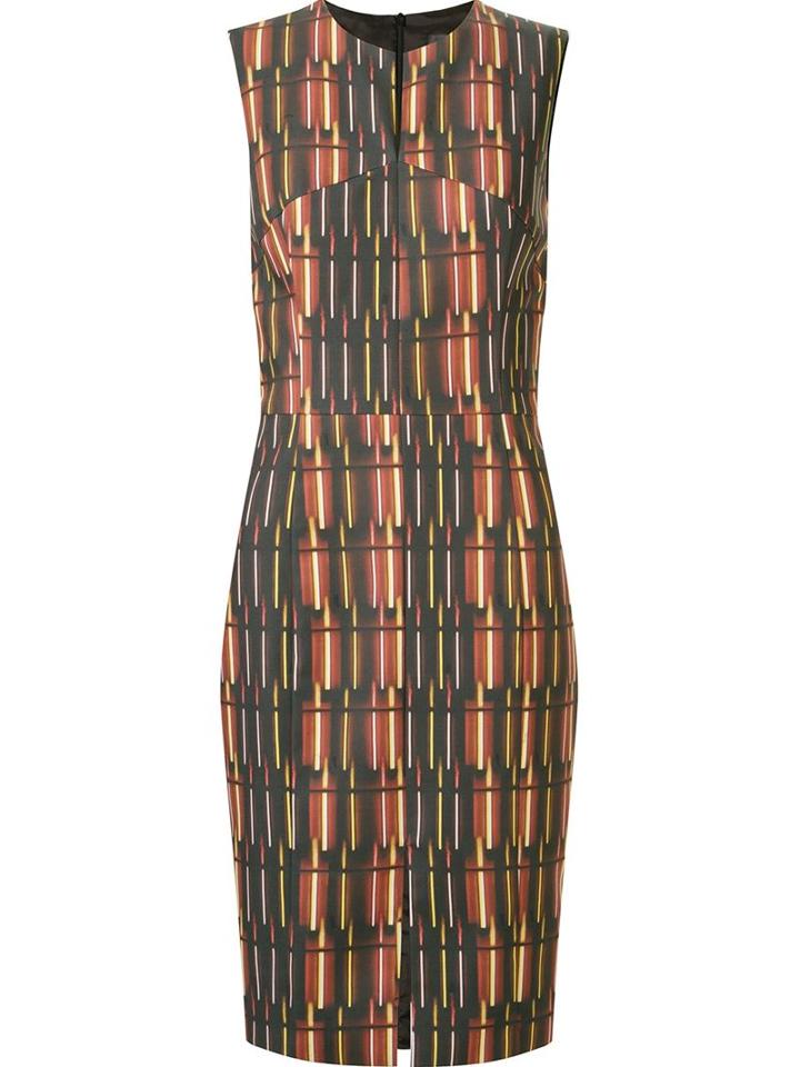 Andrea Marques Crew Neck Sheath Dress, Women's, Size: 38, Black, Cotton/spandex/elastane/acetate