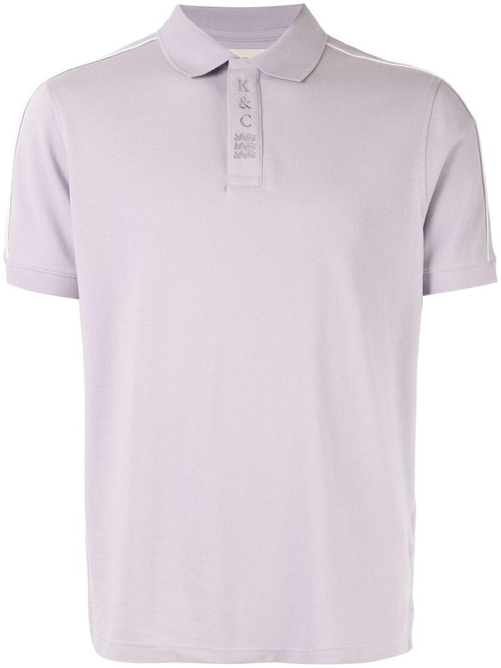Kent & Curwen Side Stripe Polo Shirt - Purple