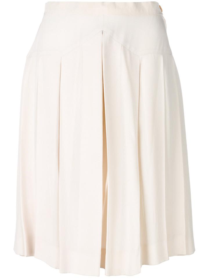 Chanel Vintage 1990 Pleated Culottes - Nude & Neutrals