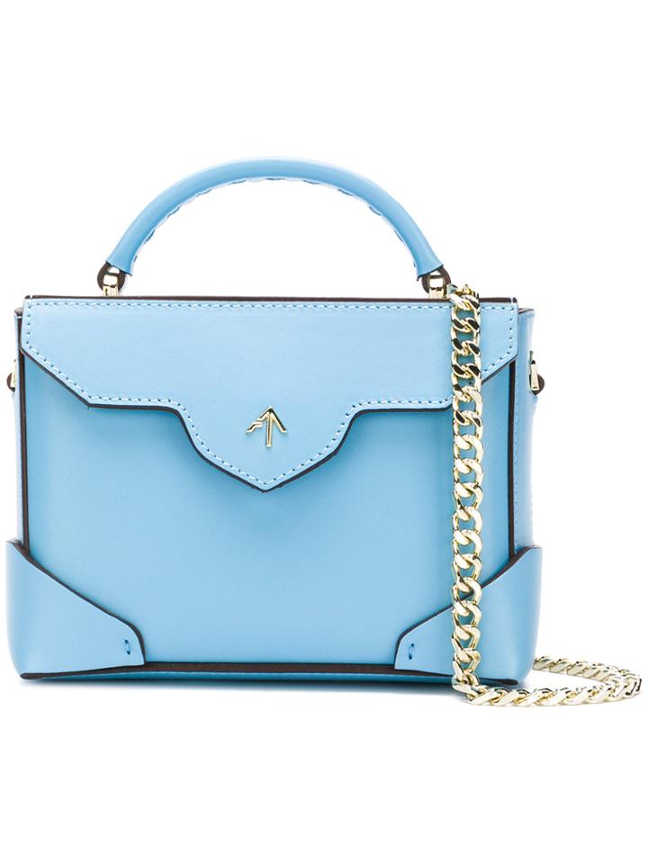 Manu Atelier Pristine Mini Crossbody Bag - Blue