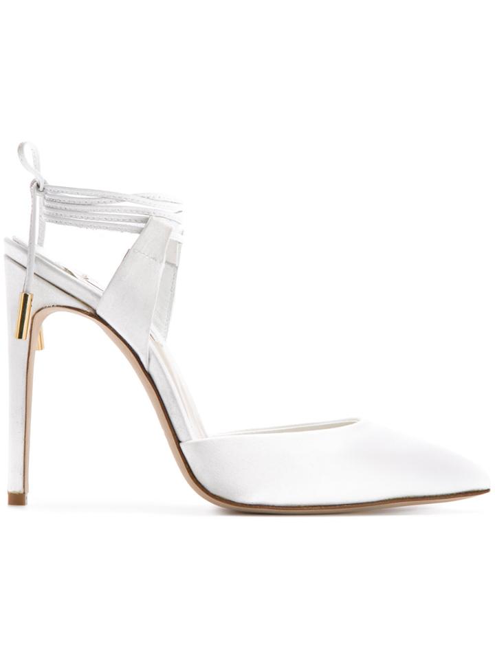 Olgana Ankle Lace Pumps - White