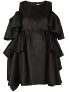 Dice Kayek Ruffled Mini Dress - Black