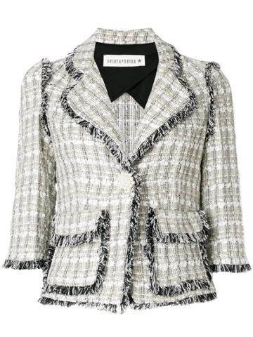 Shirtaporter Distressed Styled Jacket - Nude & Neutrals