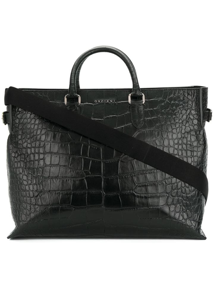 Orciani Large Top-handle Tote - Black