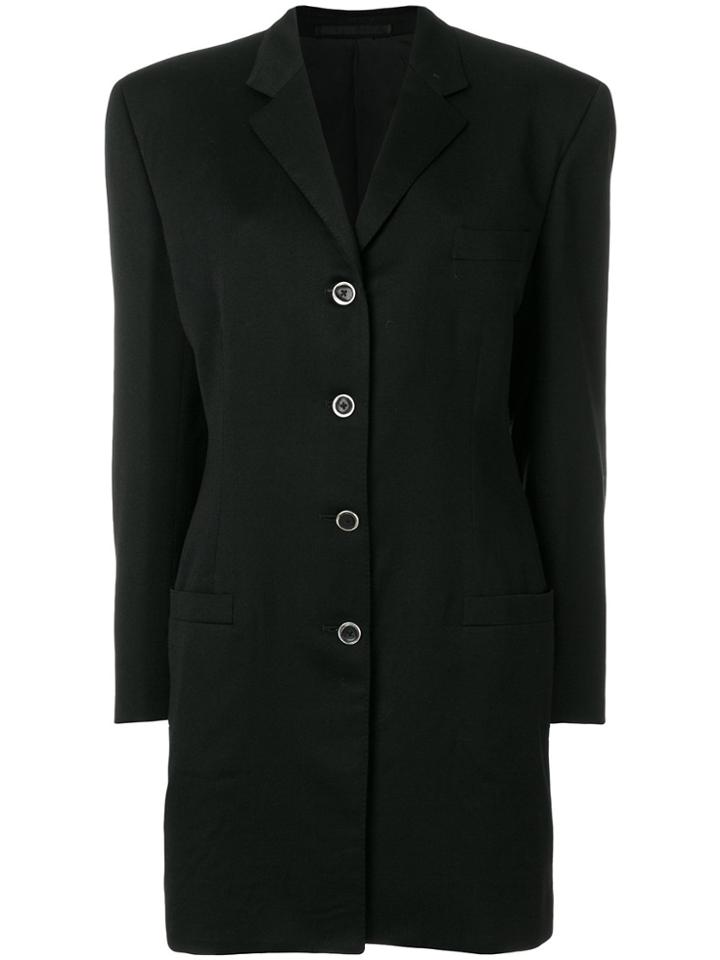 Versace Vintage Mid-length Blazer - Black