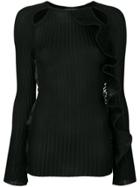 David Koma Cut Out Knitted Top - Black