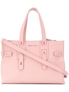 Orciani Buckled Logo Tote - Pink & Purple