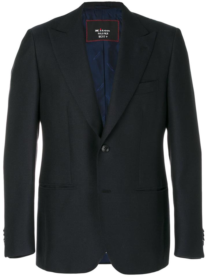 Kiton Single Breasted Blazer - Blue