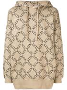 Valentino Logo Print Hoodie - Neutrals