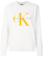 Calvin Klein Jeans Large Logo Sweatshirt - Grey