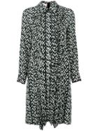 Marni Geometric Print Shirt Dress, Women's, Size: 44, Black, Silk