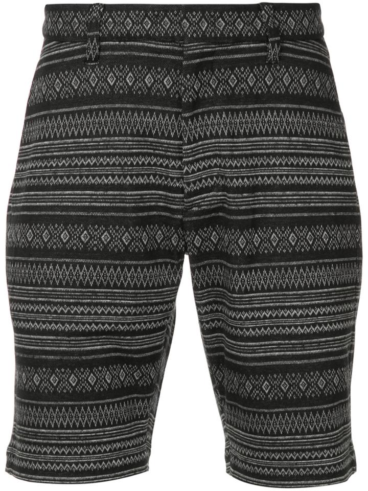 Kazuyuki Kumagai Tribal Print Shorts - Black