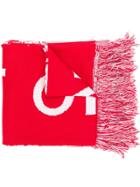 Misbhv Long Slogan Print Scarf - Red