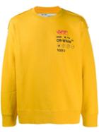 Off-white Frayed Details Sweatshirt - Yellow