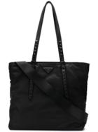Prada Logo Shopper Tote - Black
