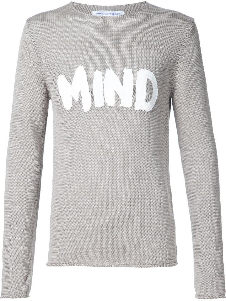 Comme Des Garçons Shirt Mind Print Jumper