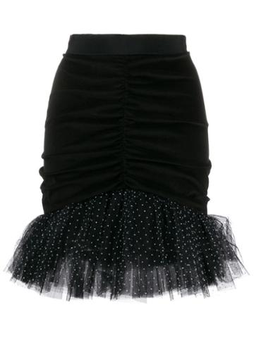 Brognano Short Ruffled Skirt - Black