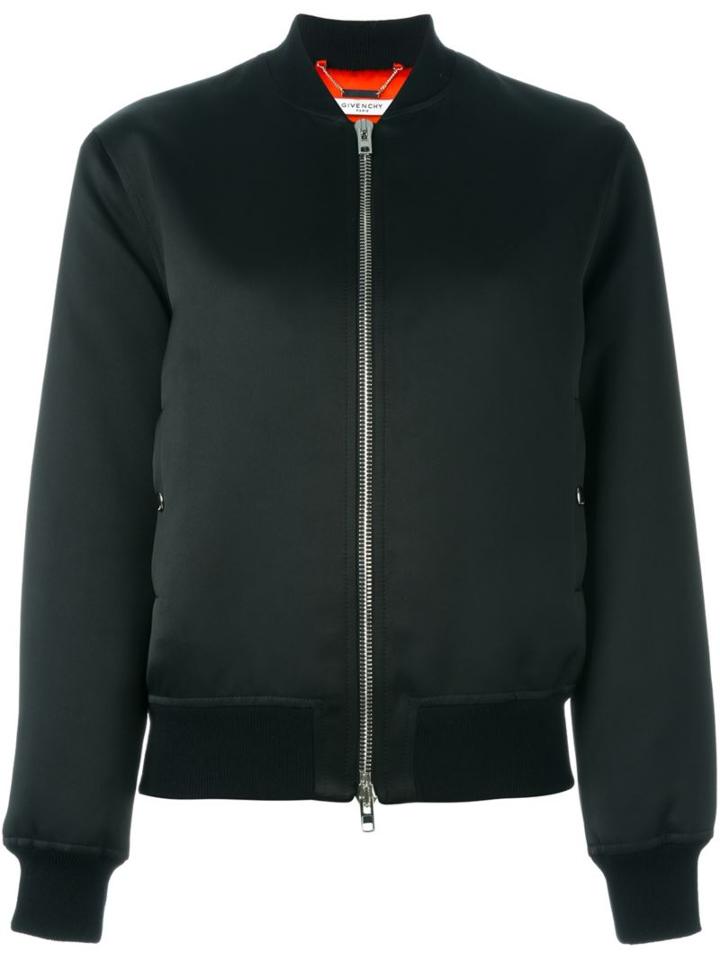 Givenchy Classic Bomber Jacket, Women's, Size: 36, Black, Polyamide/polyester/wool