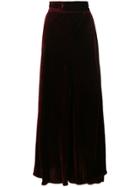 Wandering Long Velvet Skirt - Pink & Purple