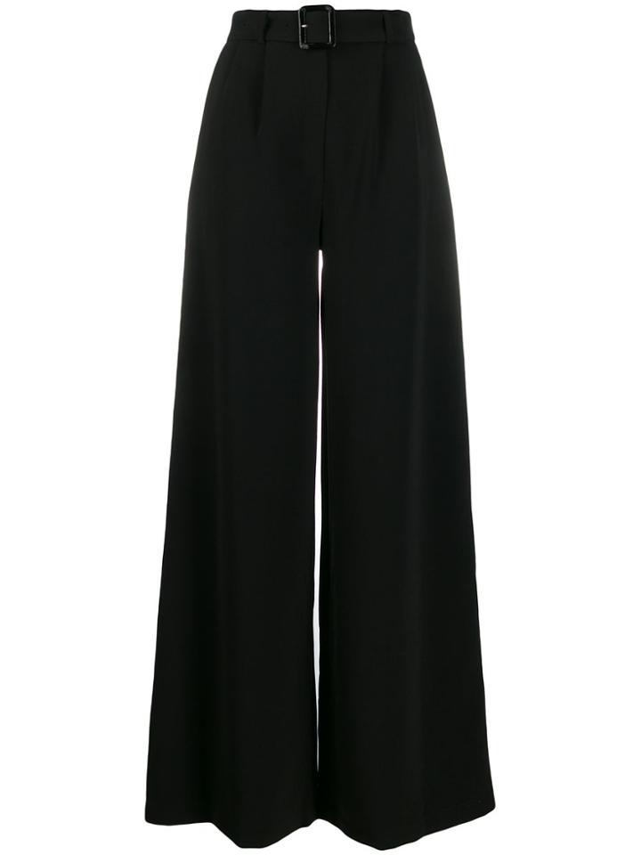 Ainea High-waisted Palazzo Trousers - Black