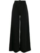 Ainea High-waisted Palazzo Trousers - Black