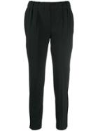 Brunello Cucinelli Tapered Cropped Trousers - Black
