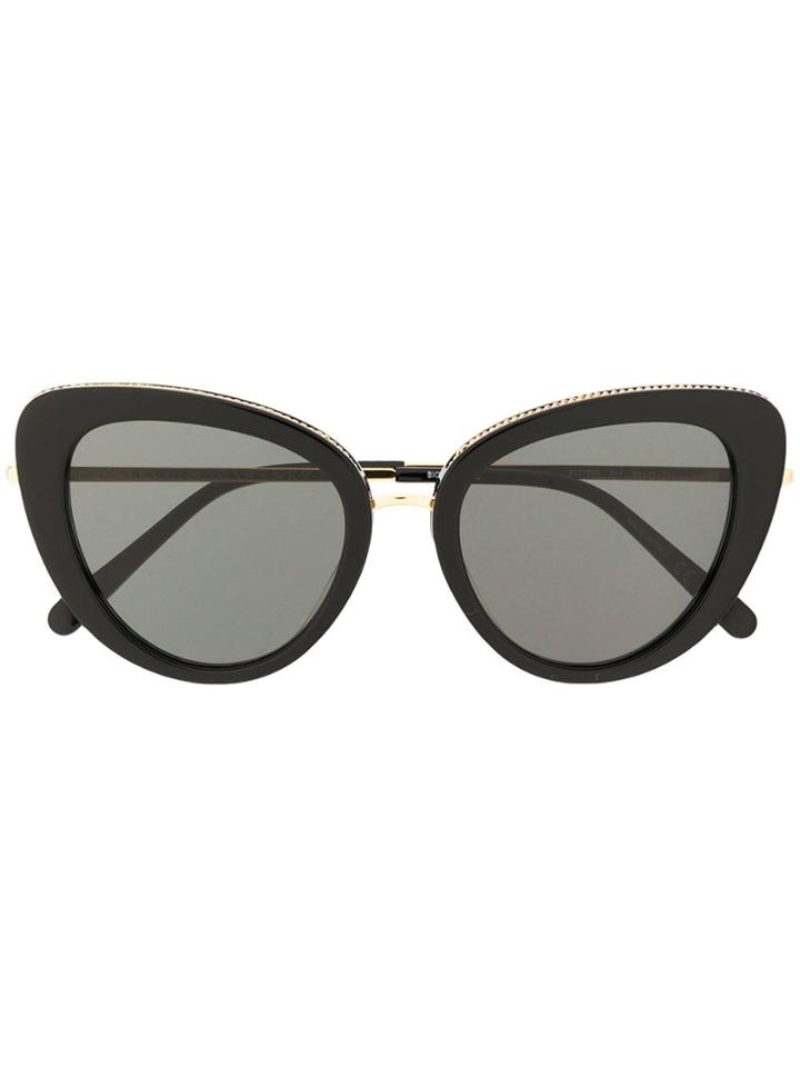 Stella Mccartney Eyewear Chain Detail Cay Eye Sunglasses - Black