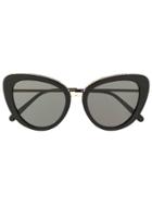 Stella Mccartney Eyewear Chain Detail Cay Eye Sunglasses - Black
