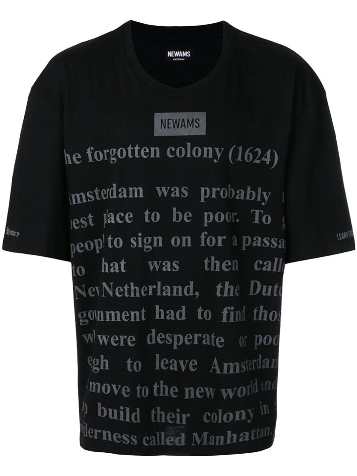 Newams Colonization Oversized T-shirt - Black