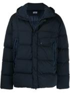 Cp Company Hooded Padded Coat - Blue