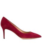 Salvatore Ferragamo Susi Pumps, Women's, Size: 7.5, Red, Leather/suede