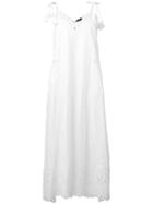Theory - Embroidered Dress - Women - Cotton/linen/flax - 6, White, Cotton/linen/flax