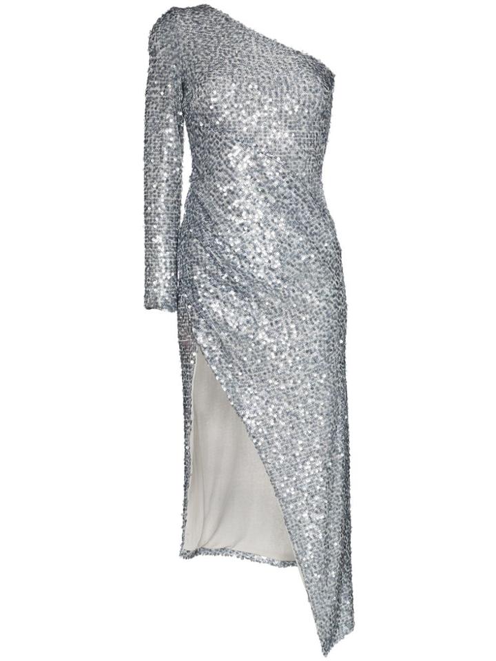 Galvan Mamounia One Shoulder Dress - Blue