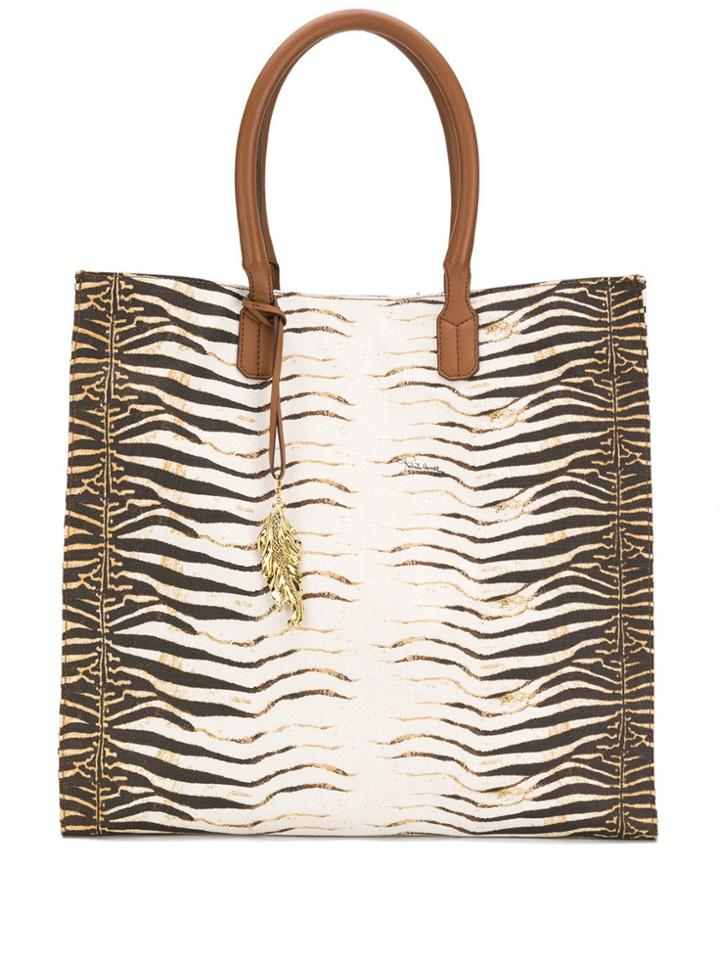 Roberto Cavalli Animal Print Shopper Tote - Brown