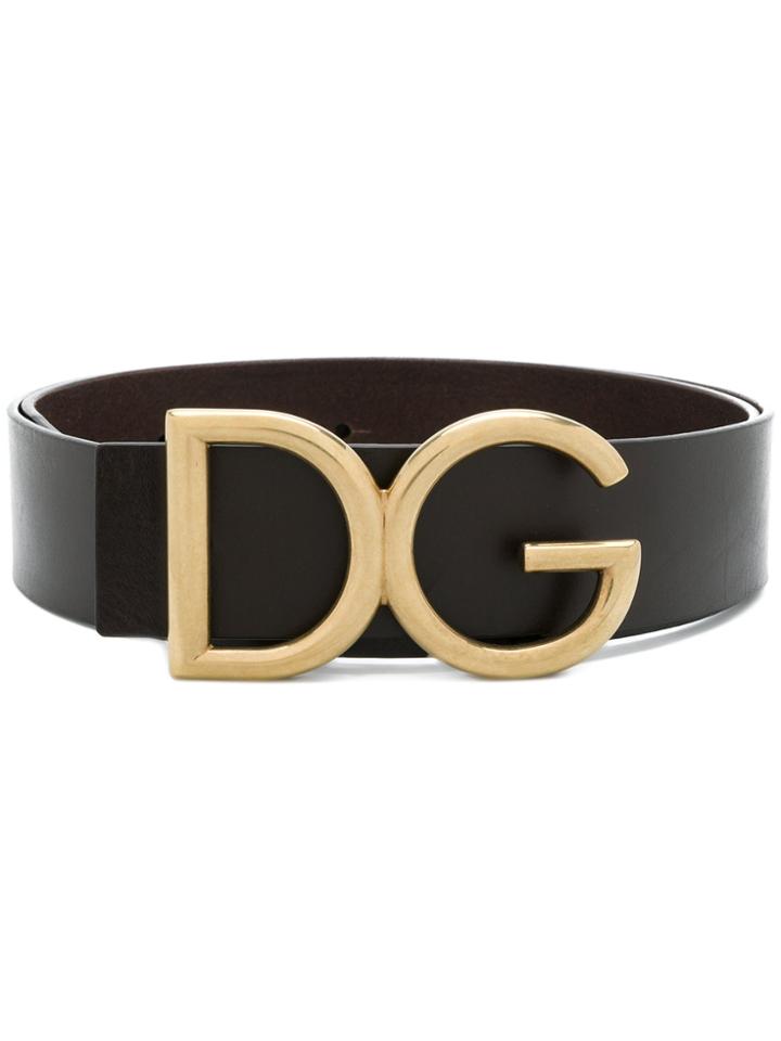 Dolce & Gabbana Logo Buckle Belt - Brown
