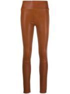 Sprwmn High-waisted Pull-on Skinny Trousers - Brown