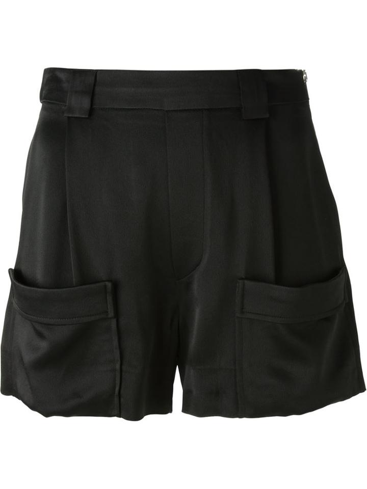 Band Of Outsiders Satin Side Zip Shorts