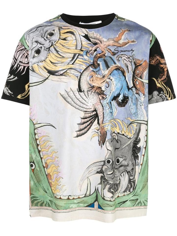 Givenchy Greek Mythology Print T-shirt - Blue