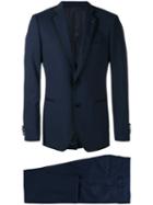 Lardini - Contrasting Piping Two-piece Suit - Men - Polyester/spandex/elastane/wool - 50, Blue, Polyester/spandex/elastane/wool