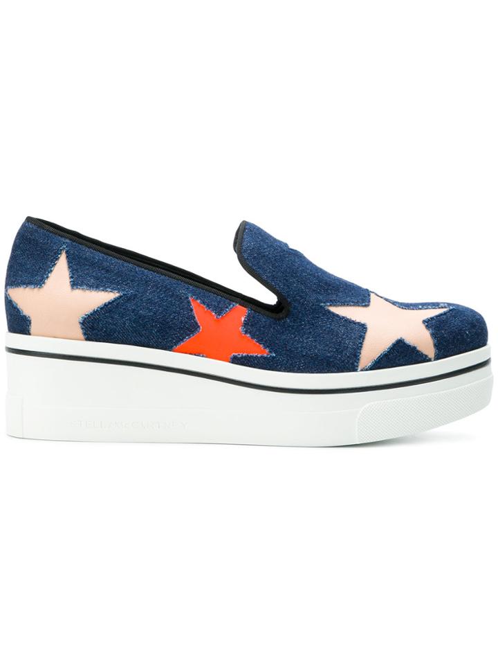 Stella Mccartney Star Binx Denim Loafers - Blue