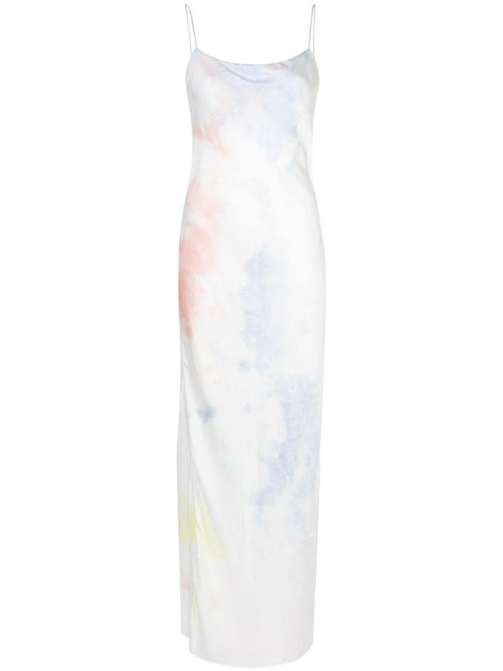 John Elliott Myrrh Tie-dye Print Slip Dress - White