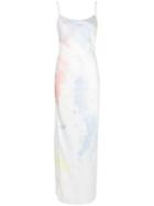 John Elliott Myrrh Tie-dye Print Slip Dress - White