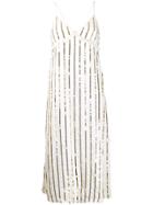 Sundress Embellished Midi Dress - White