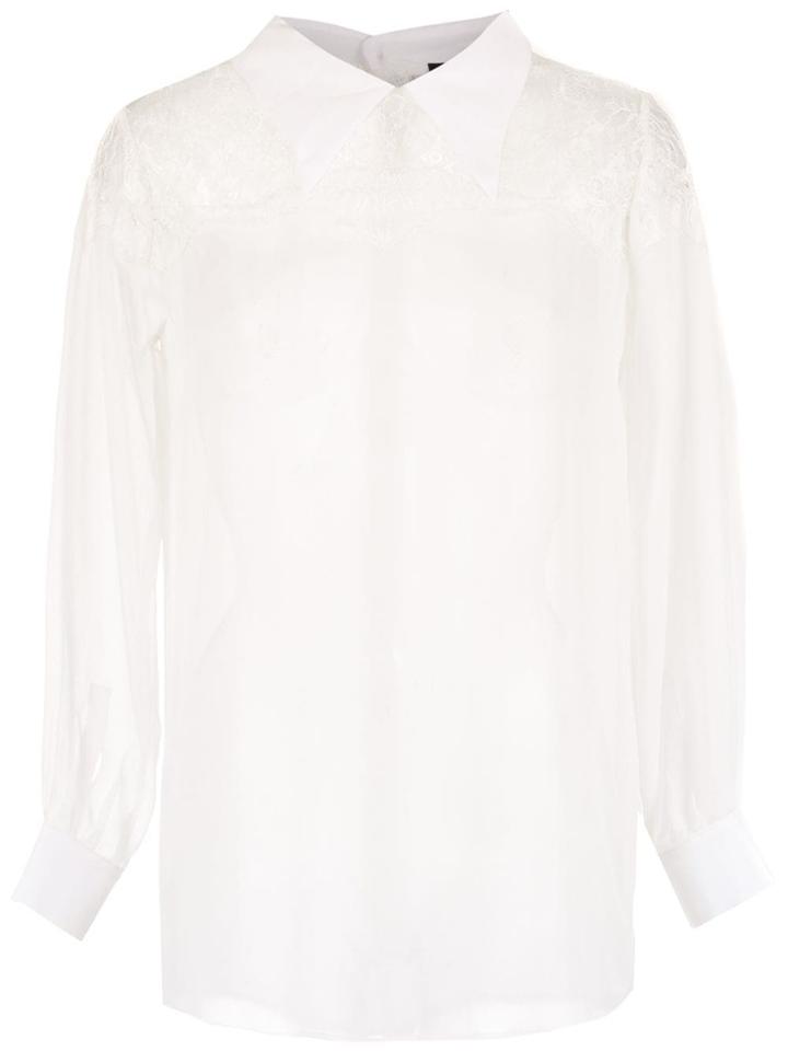 Andrea Bogosian Silk Sheer Shirt - White