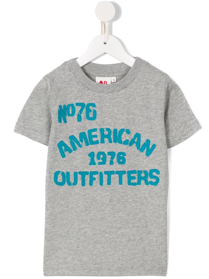 American Outfitters Kids Text Printed T-shirt, Boy's, Size: 10 Yrs, Grey